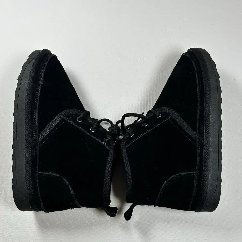 Vepose Black Suede & Faux Fur Snow Winter Boots w/ Ice Cleats Warm Womens Size 8